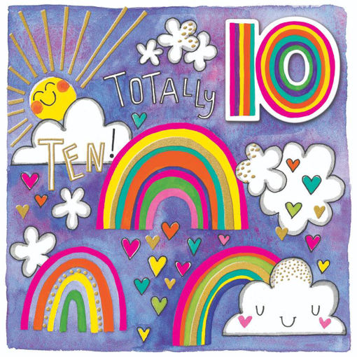 Picture of TOTALLY 10 BIRTHDAY CARD RAINBOW